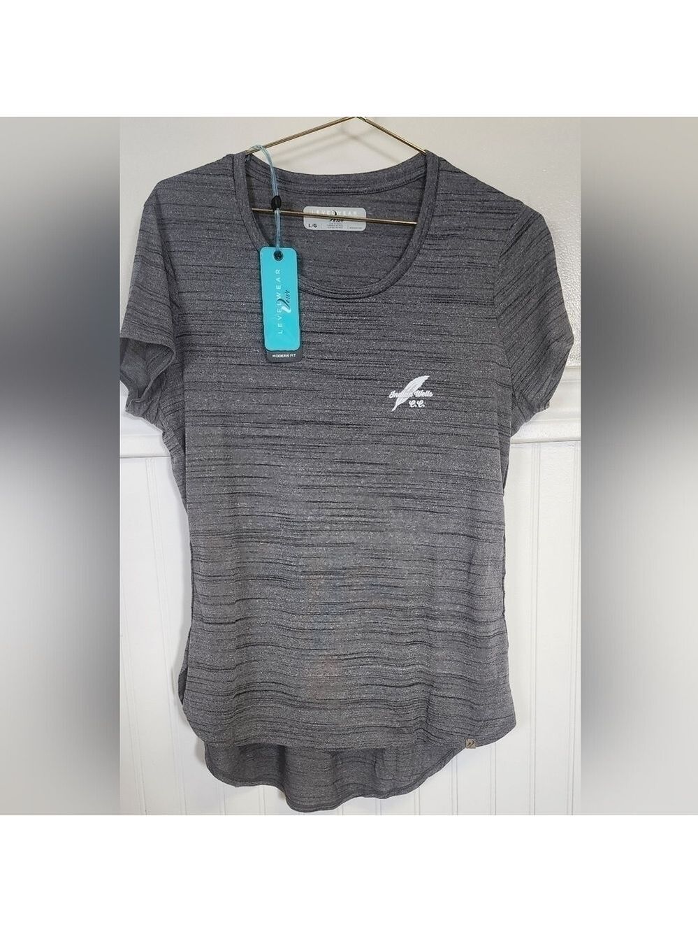 Levelwear Verve Lux Gray Shirt with Indian Wells Feather Logo - New With Tags